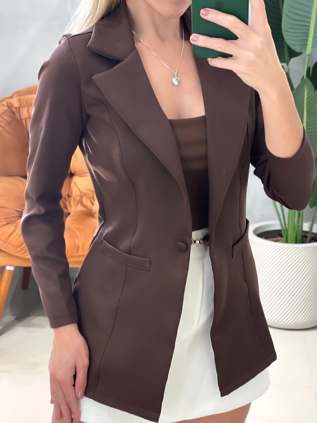 Max Blazer Slim em Alfaiataria Raiane